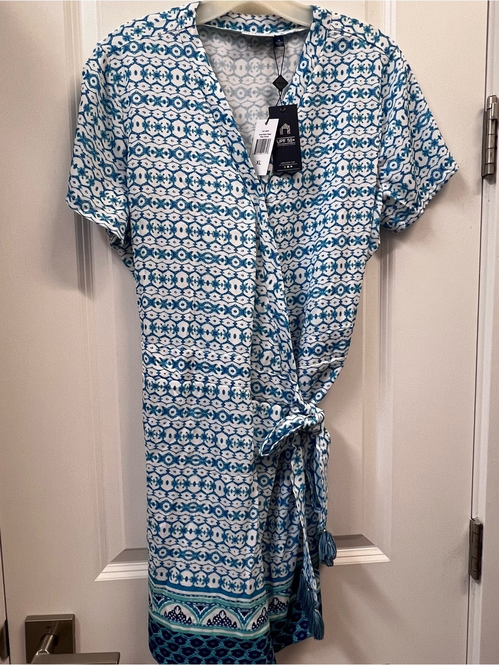 Cabana Life Aruba Blues Tassel Wrap Romper